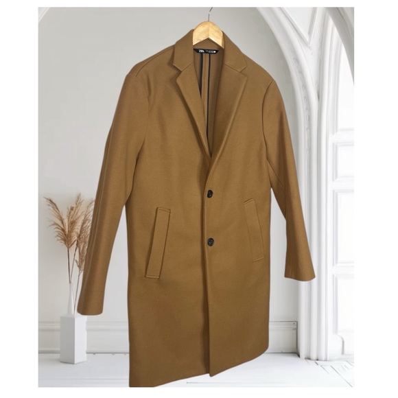 Zara 4 Way comfort camel color men’s coat S - Picture 2 of 10